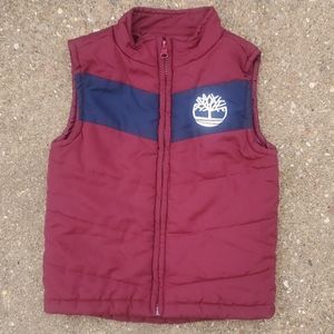 Timberland Toddler Boys Maroon Blue Vest 3T
